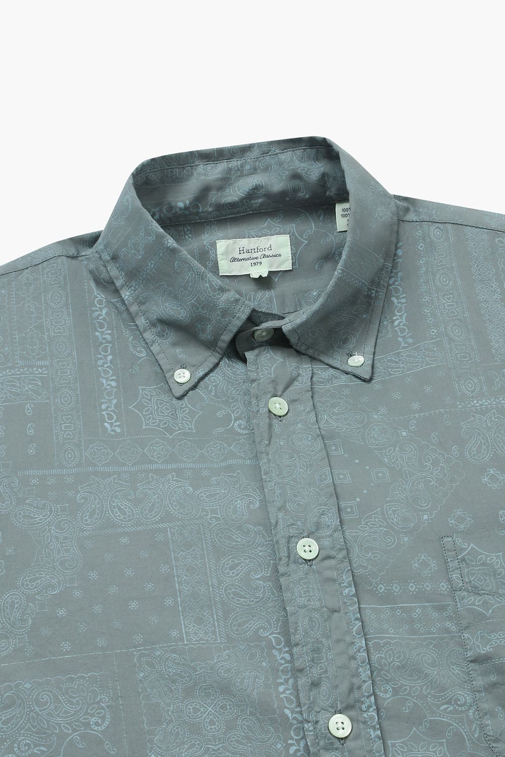 면 100 PITT PAT 셔츠 그린 QE4SMHTSH006Q77