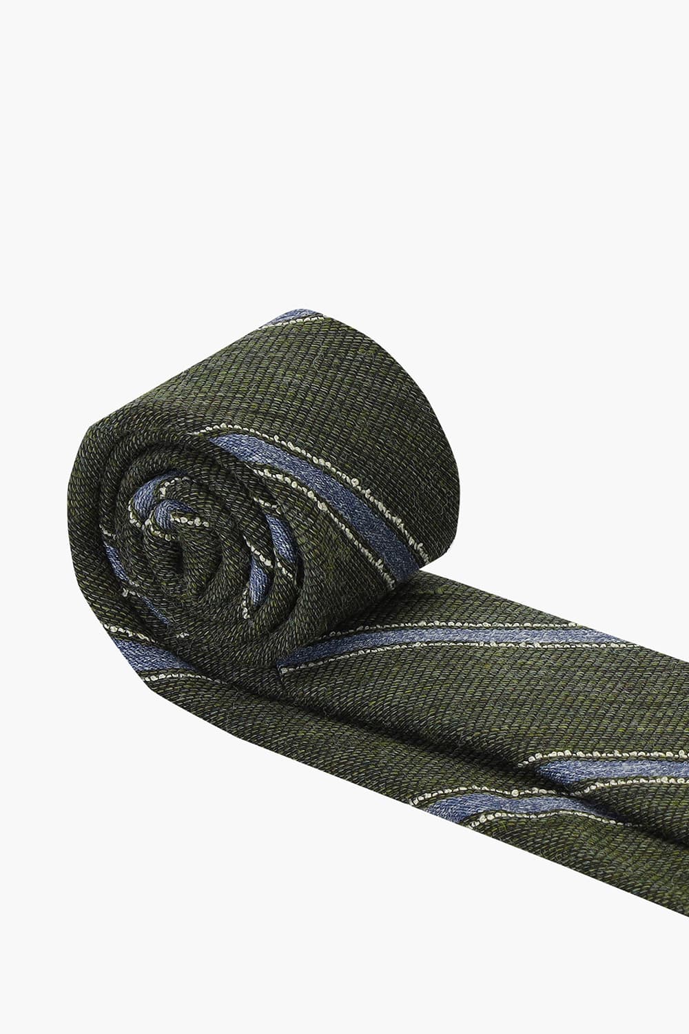 다크 그린 울 실크 믹스 넥타이 RD9FMBBTI108R77