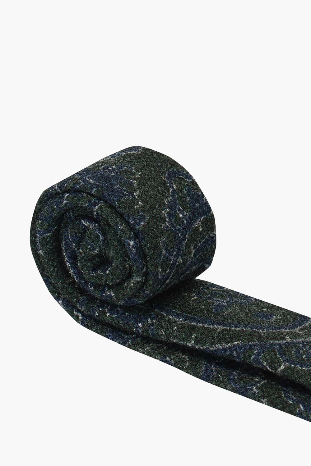 다크 그린 울 실크 믹스 넥타이 RD8FMBBTI108R77