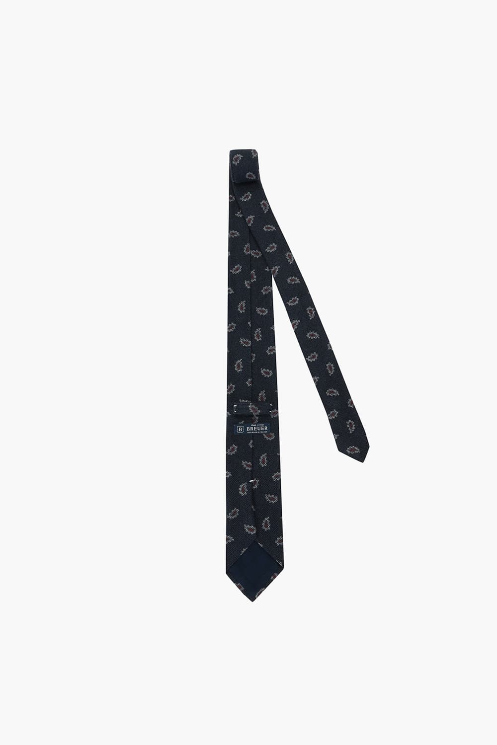 다크 네이비 울 실크 믹스 넥타이 RD8FMBBTI102R66