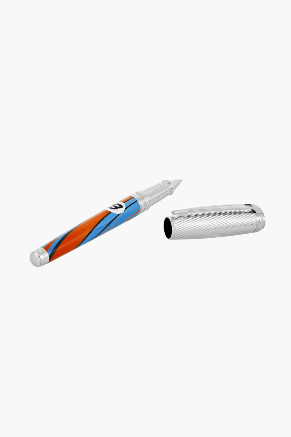 르망 24시 라인D 수성펜 멀티 블루 + 가죽케이스(오렌지) CQ410008L