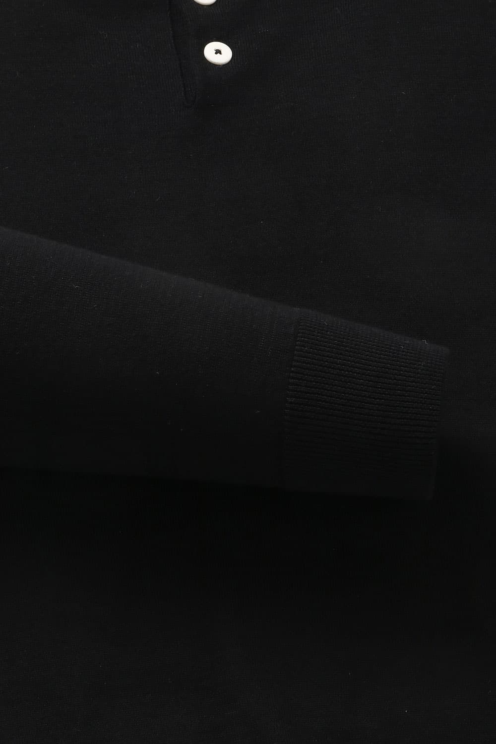 코튼 솔리드 폴로 니트 블랙 RE4SMBAKN102R99