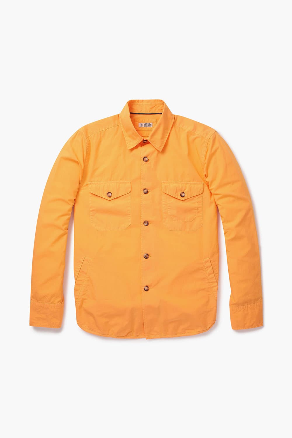 가먼트다잉 코튼 셔츠 자켓 오렌지 RE4SMBASH201R40