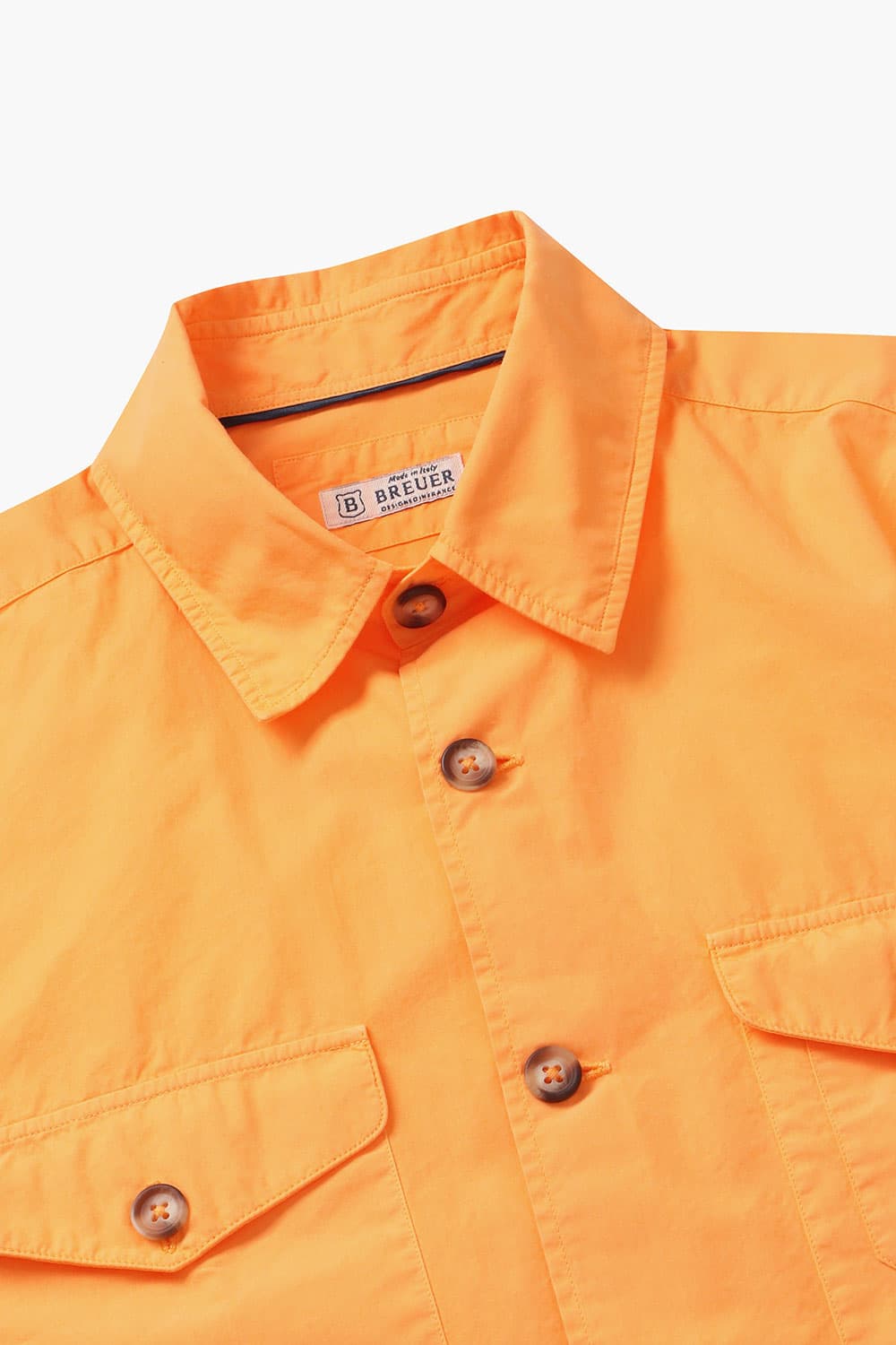 가먼트다잉 코튼 셔츠 자켓 오렌지 RE4SMBASH201R40