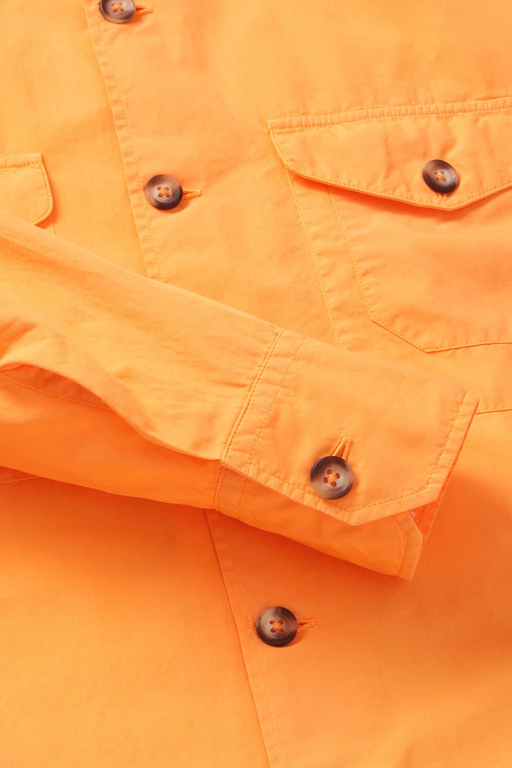 가먼트다잉 코튼 셔츠 자켓 오렌지 RE4SMBASH201R40