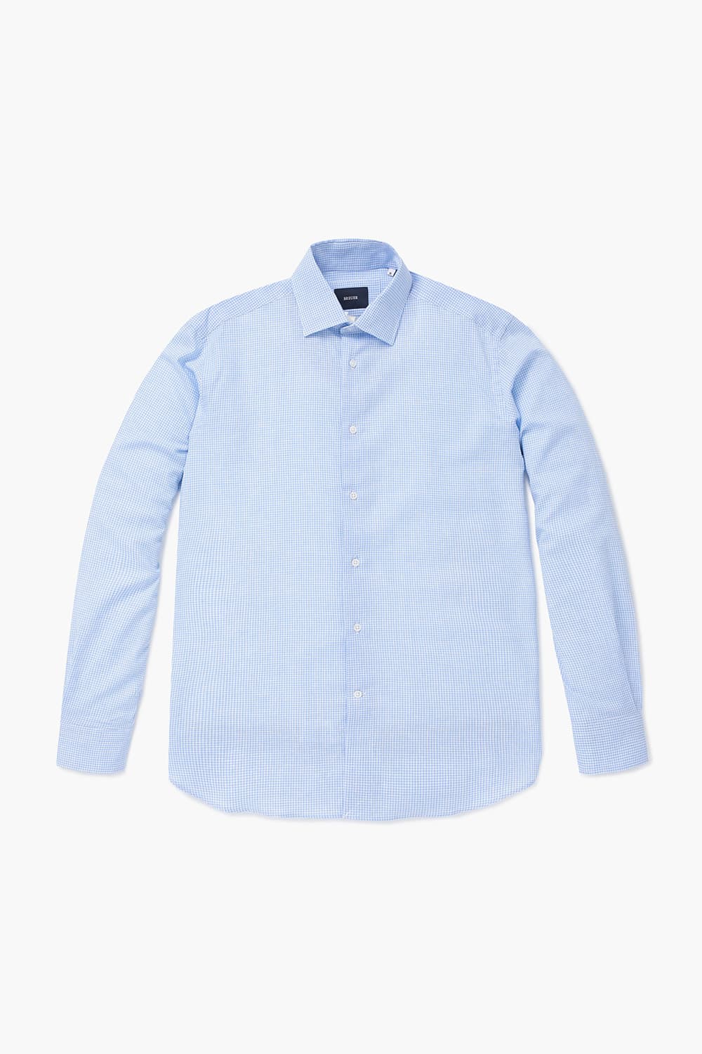 린넨 혼방 마이크로 깅엄 체크 셔츠 ORI21401