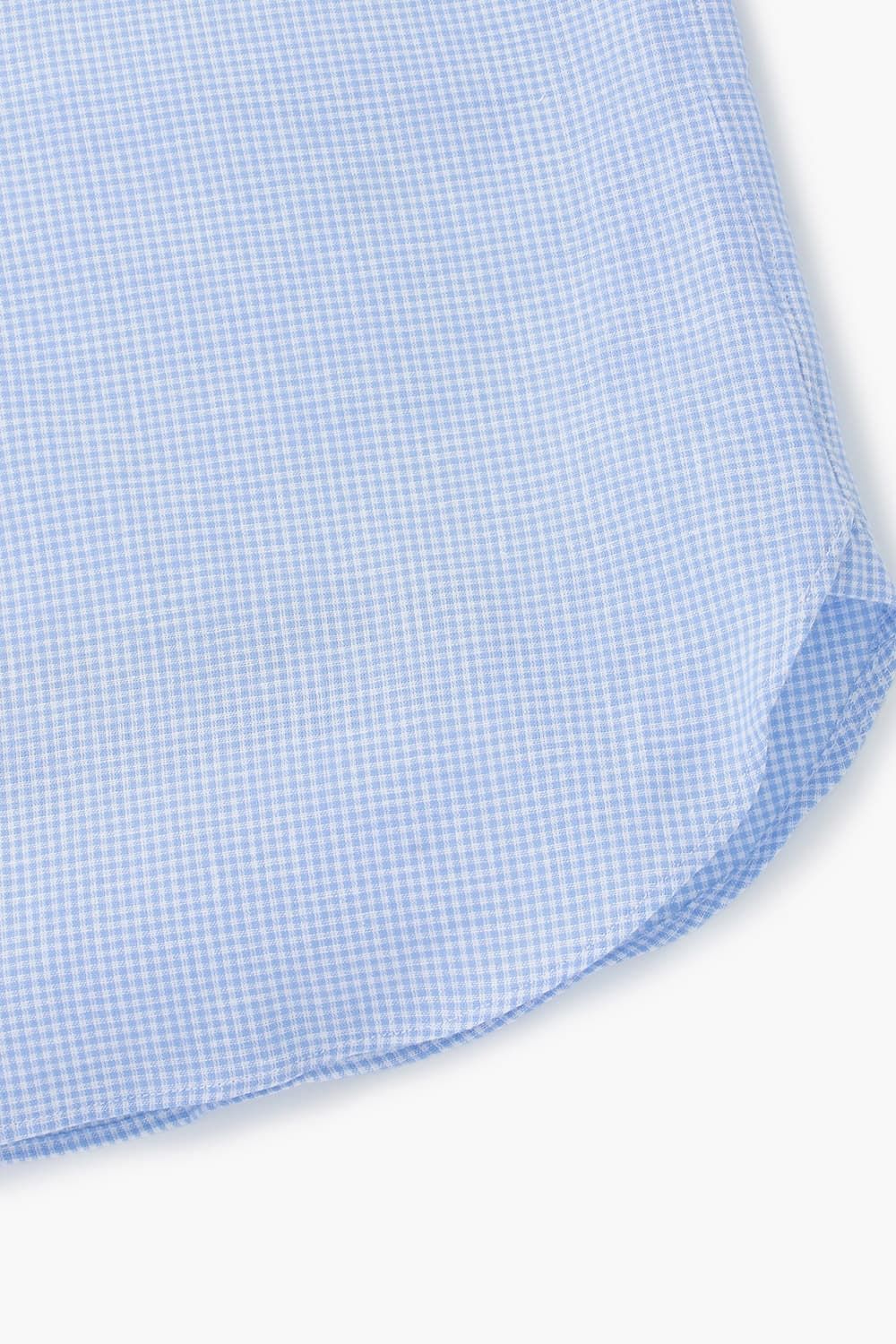 린넨 혼방 마이크로 깅엄 체크 셔츠 ORI21401