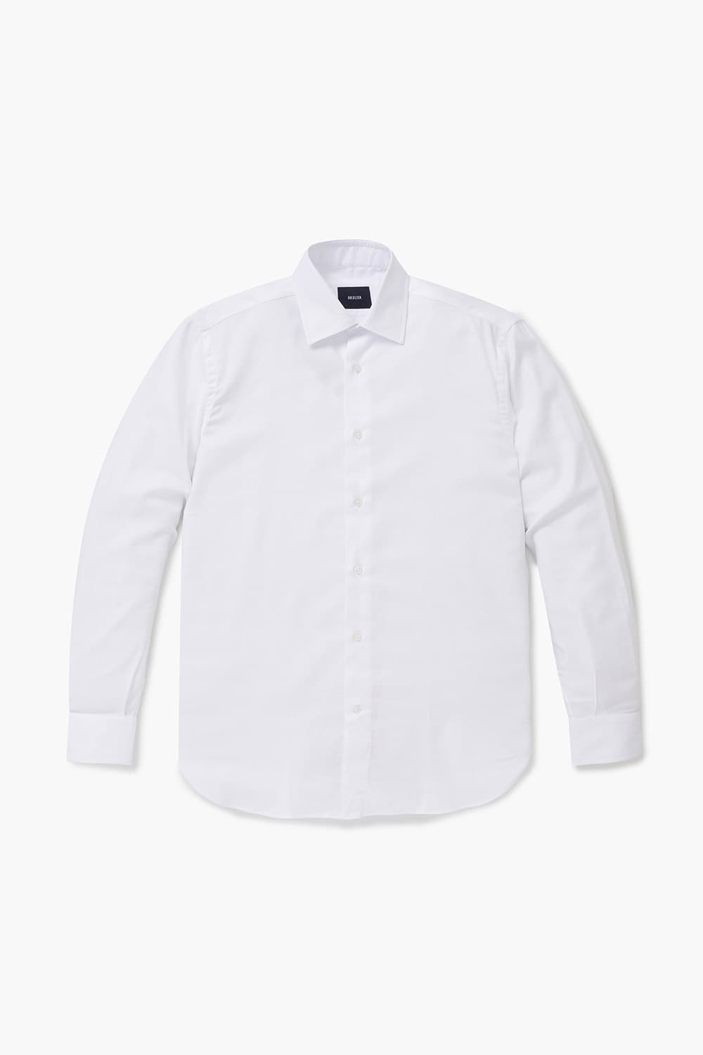 코튼 솔리드 도비 셔츠 화이트 RE4SMBASH802R01