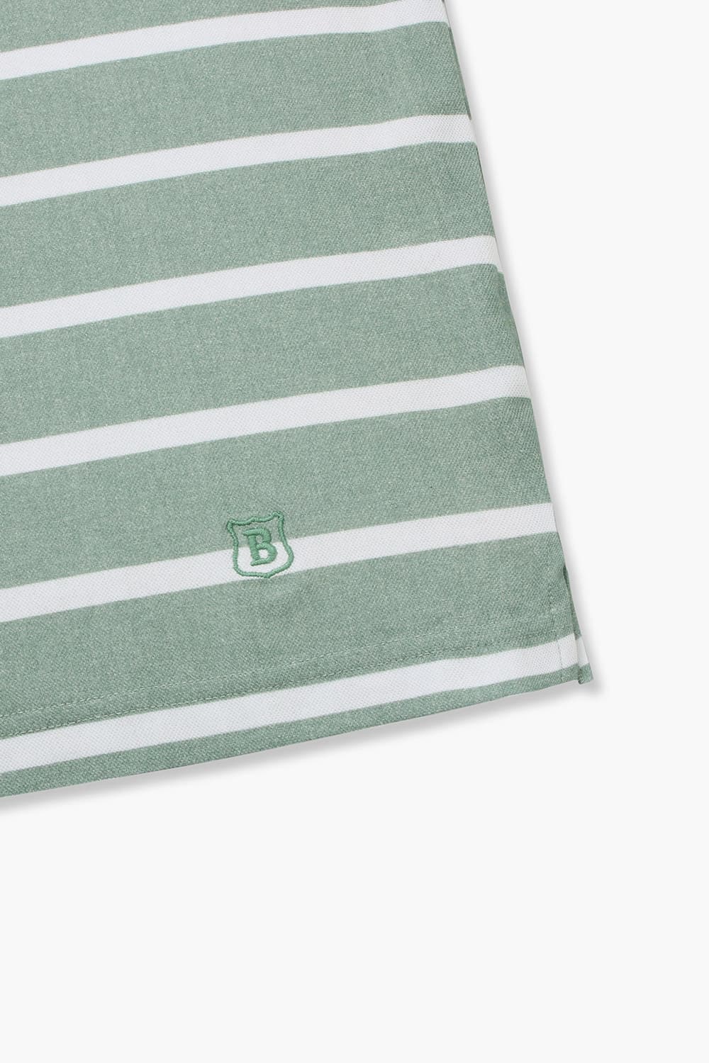 코튼 스트라이프 크루넥 반소매 티셔츠 65012P462207