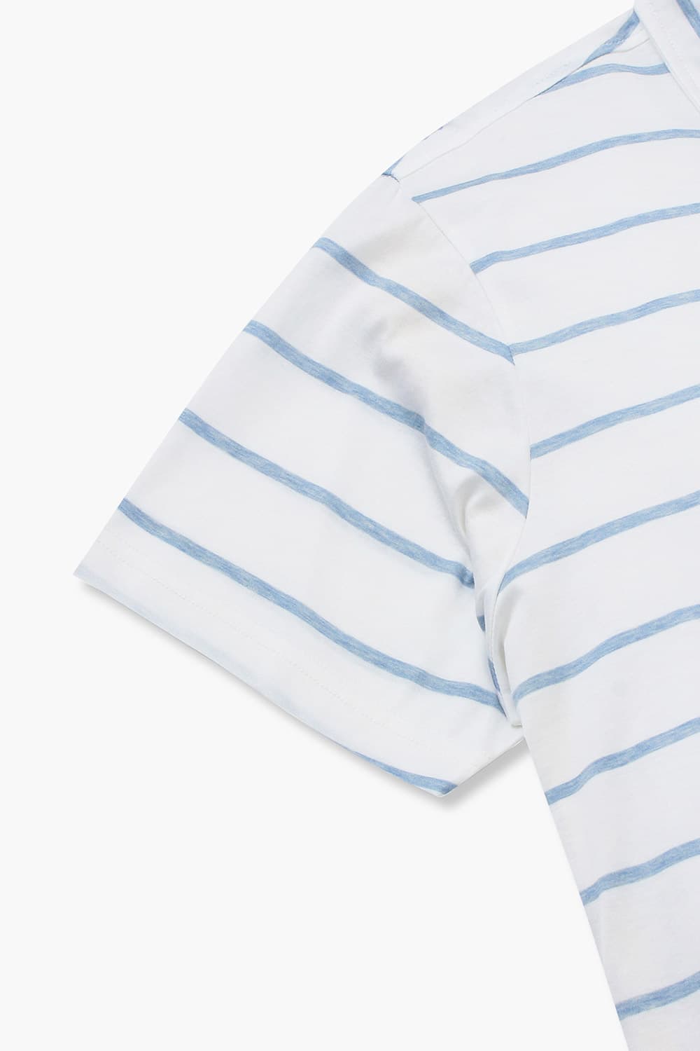 코튼 스트라이프 버튼 다운 반소매 티셔츠 65001P462001