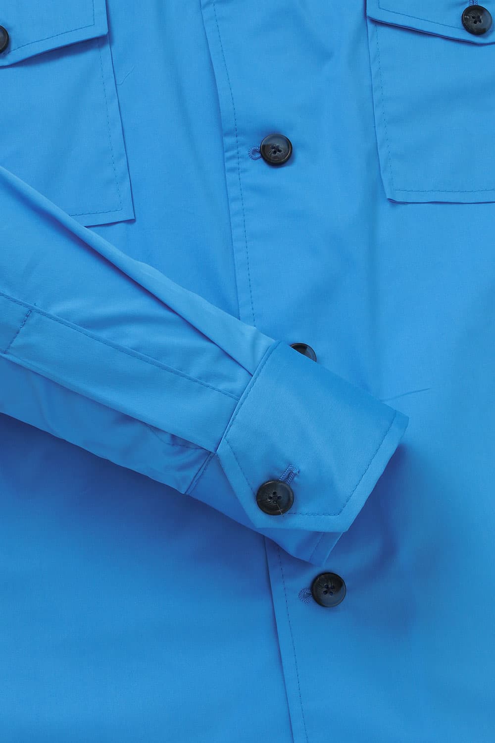 코튼 믹스 오버 셔츠 아우터 블루 RE4SMBAOT903R63