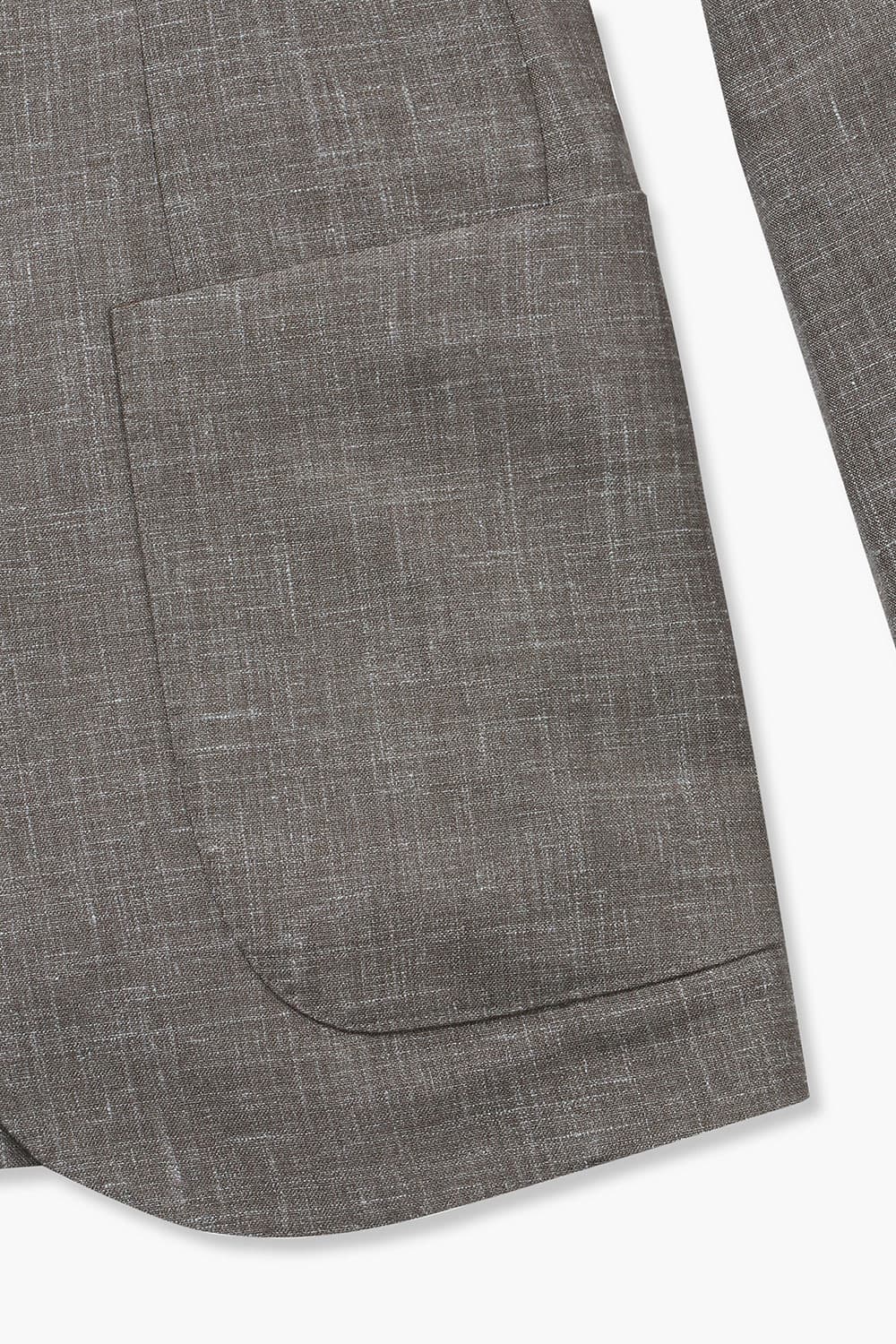 울 실크 믹스 체크 SALENTO 자켓 라이트 브라운 RE4SMBAJA204R84