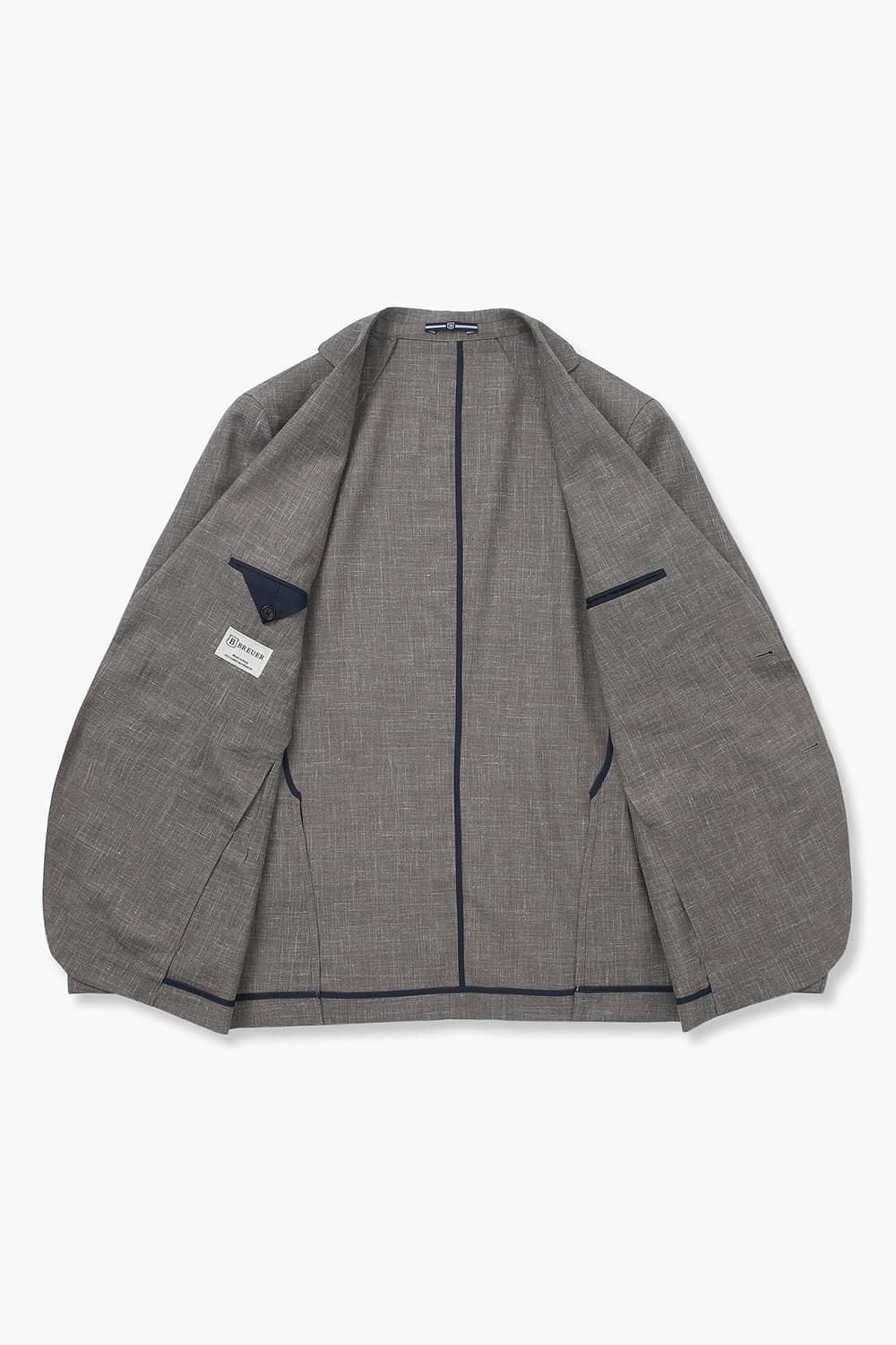 울 실크 믹스 체크 SALENTO 자켓 라이트 브라운 RE4SMBAJA204R84