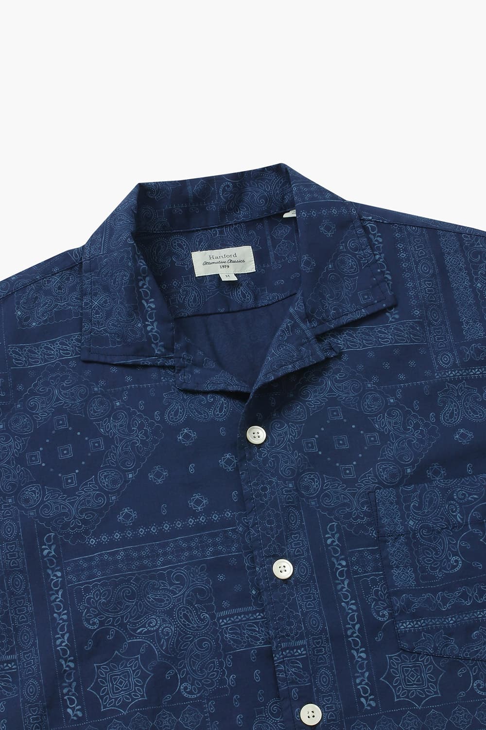 코튼 웨스턴 패턴 테일러드 카라 반소매 셔츠 BB04038 59