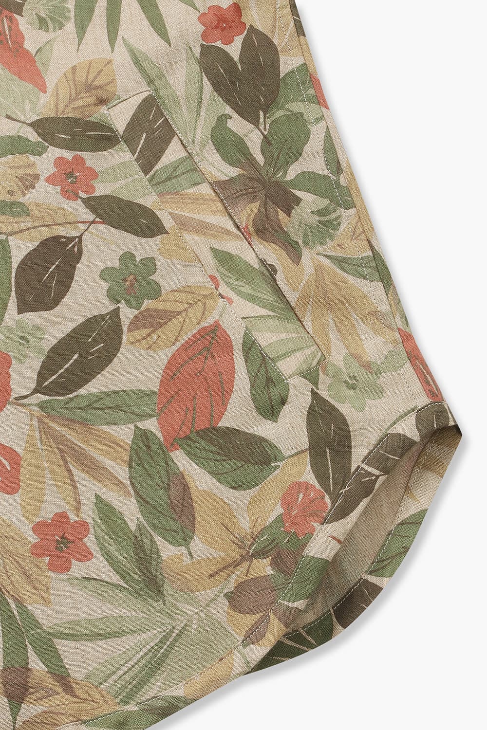 린넨 친스 패턴 셔츠 CA231P443701