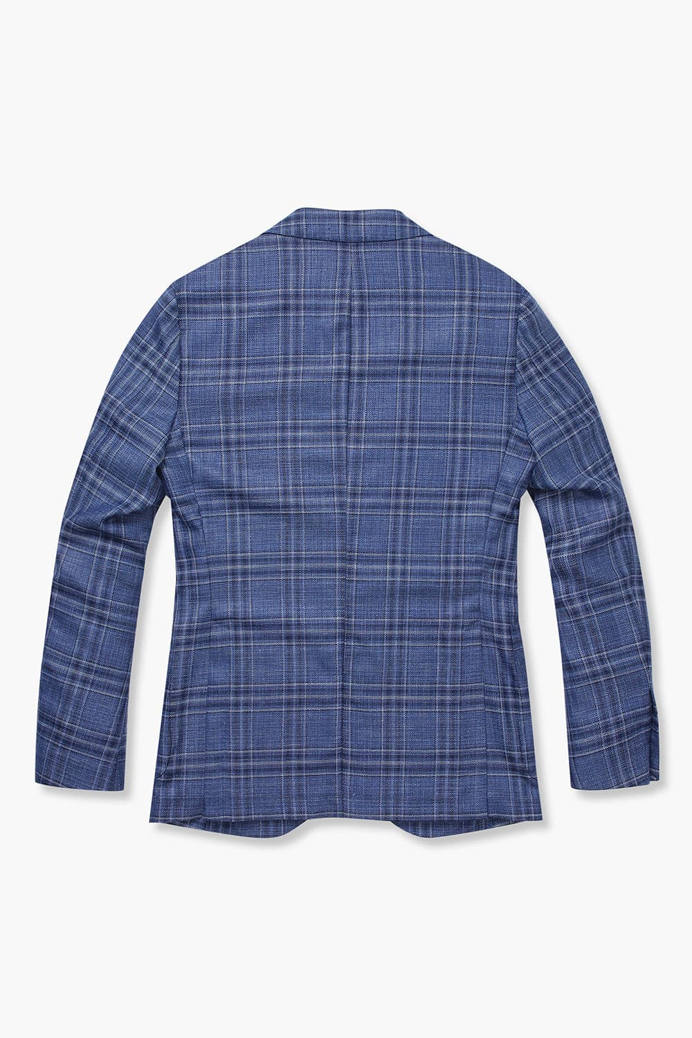 울 실크 믹스 체크 SALENTO 자켓 블루 RE4SMBAJA201R63