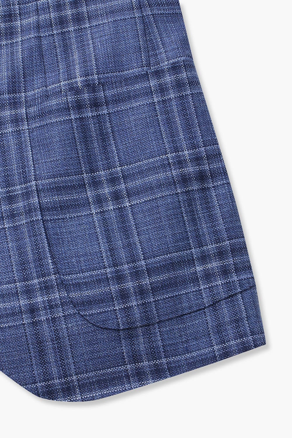 울 실크 믹스 체크 SALENTO 자켓 블루 RE4SMBAJA201R63