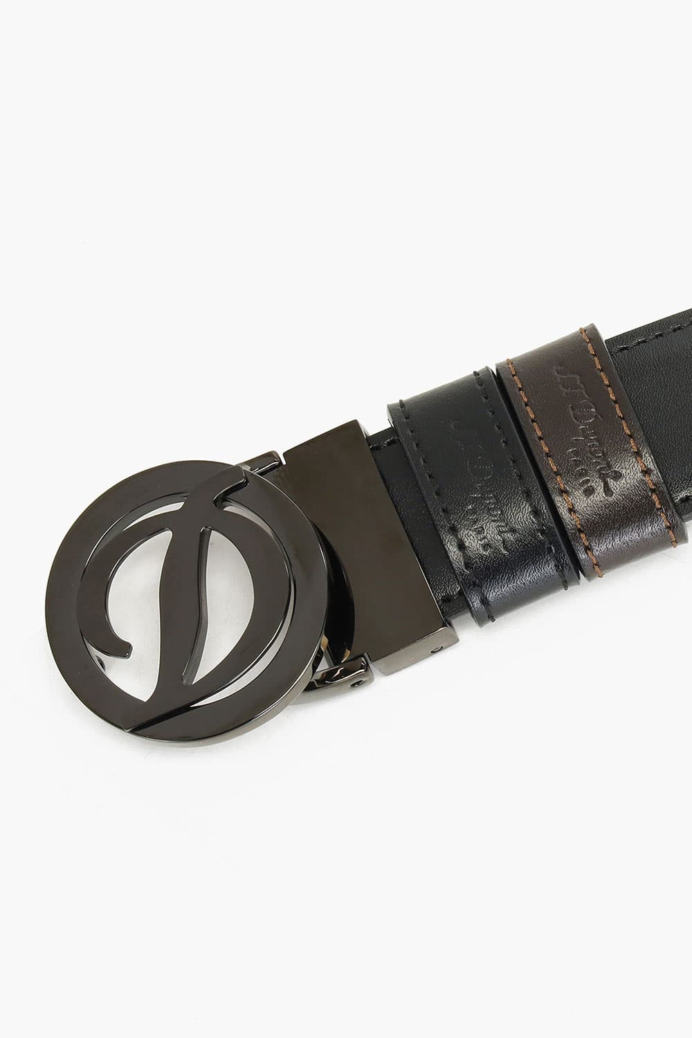 D 로고 라운드 버클 리버서블 벨트 블랙 30MM 블랙/브라운 CJ8460120B