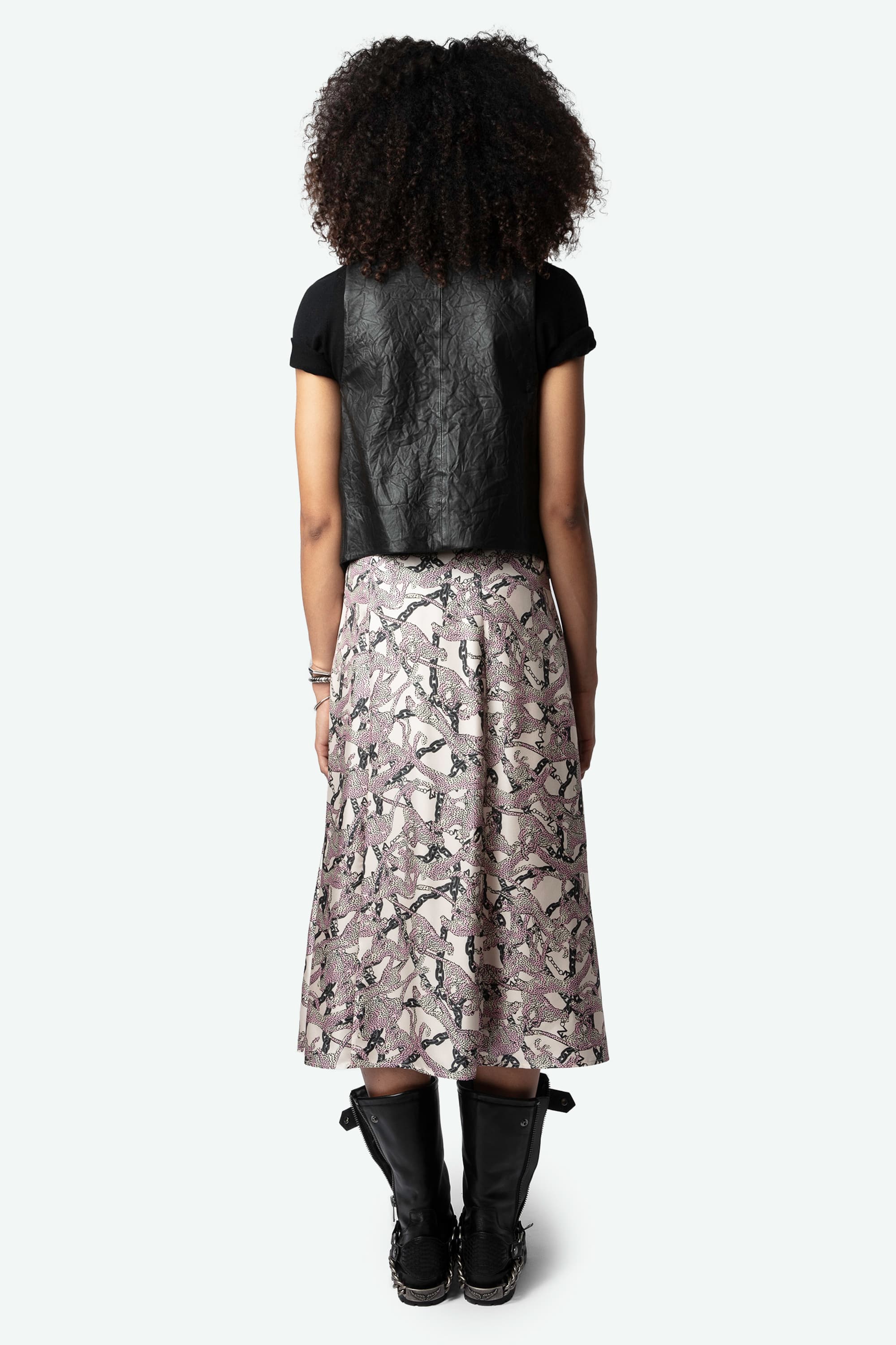 June Silk Chain Skirt