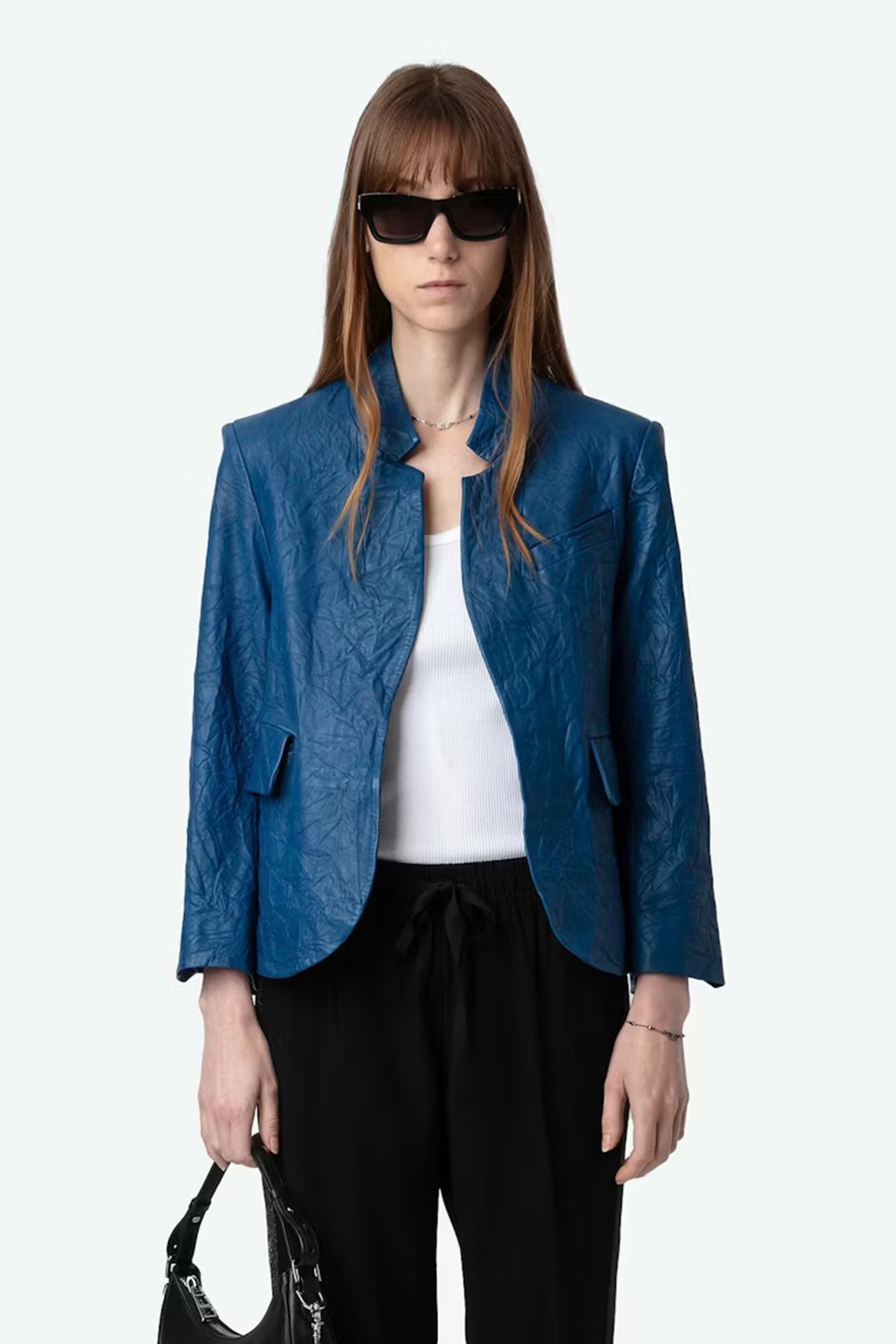 Verys Crinkled Leather Jacket