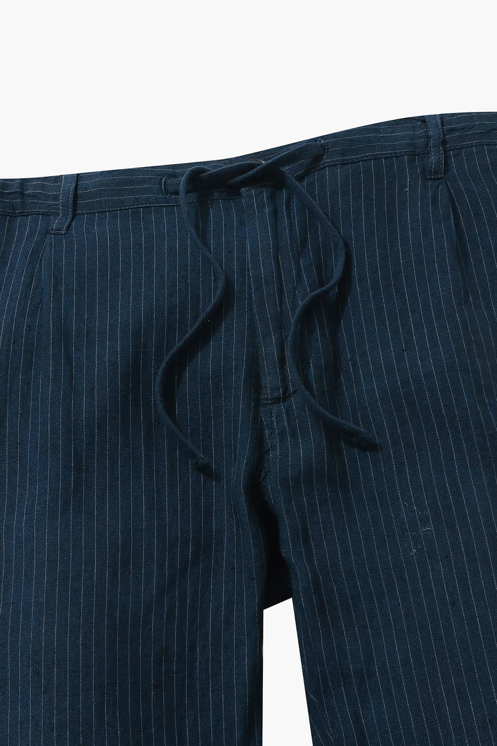 TANKER 린넨 스트라이프 드로우스트링 세미와이드 팬츠 BB56118 01