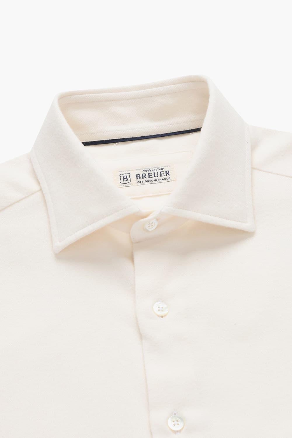 코튼 100 SOLID TWILL 셔츠 아이보리 RE4FMBASH304R10