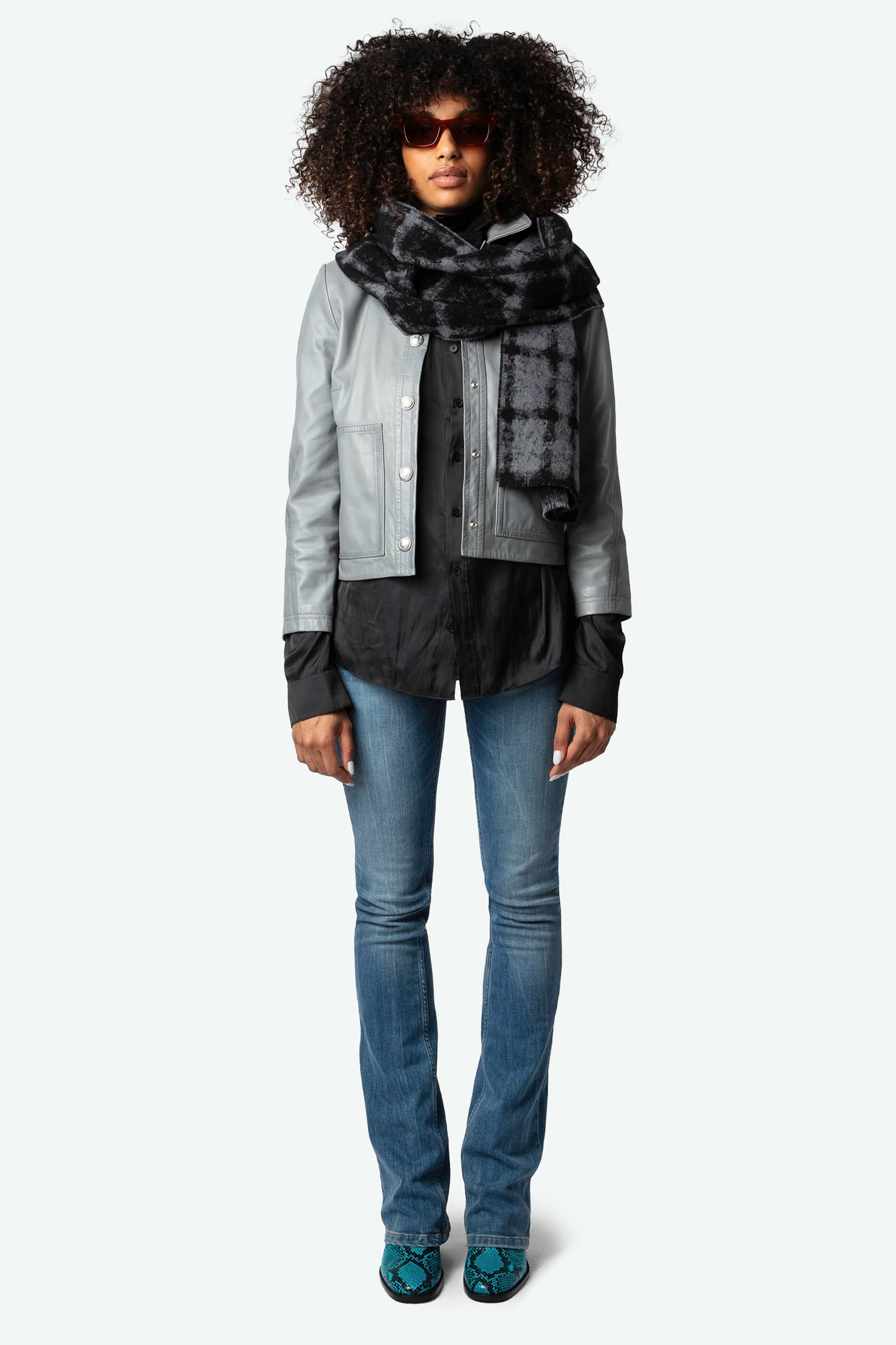 Joan Maxi Check Scarf