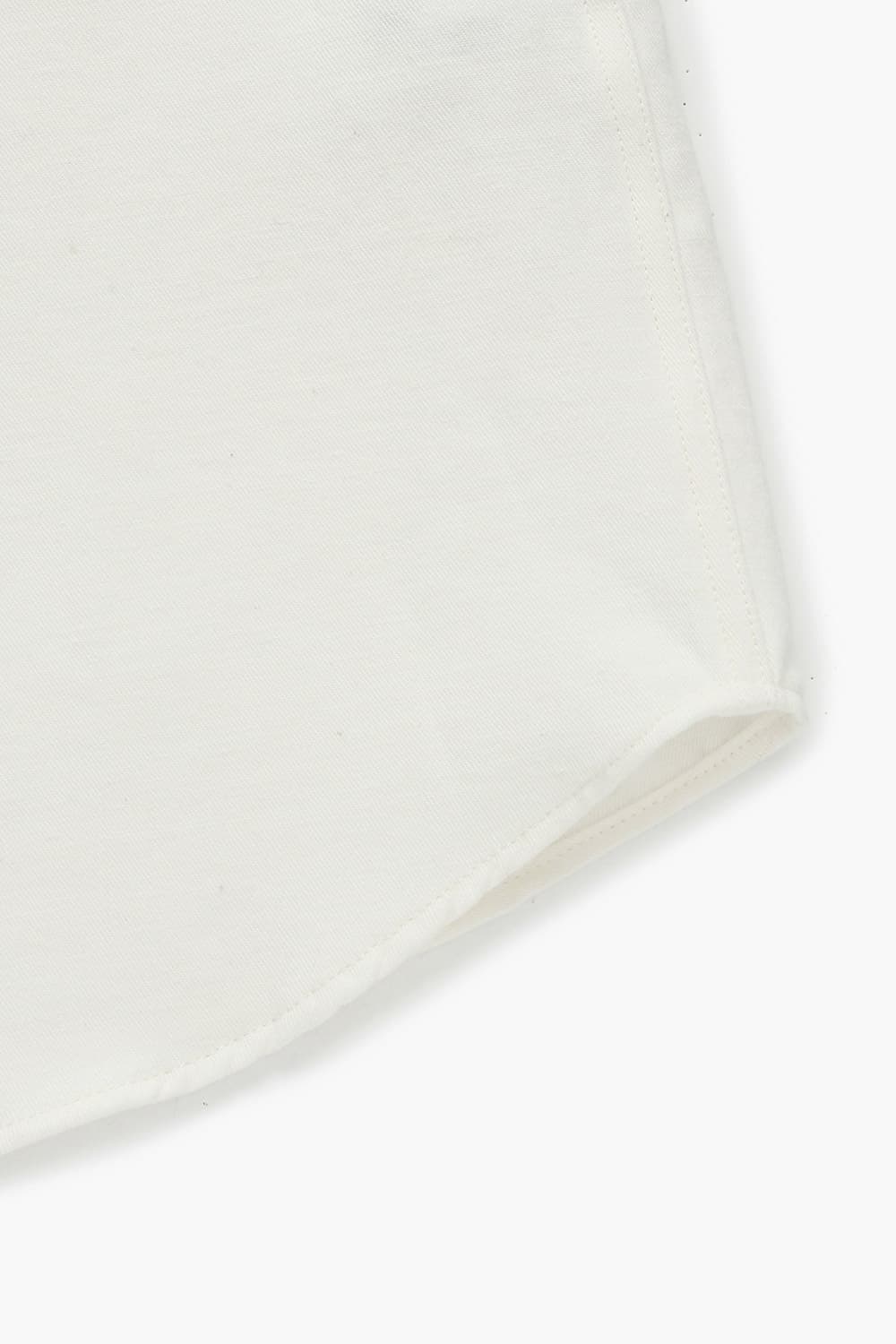 코튼 마 믹스 BAND COLLAR POPOVER SHIRT 화이트 셔츠 QE4FMDBSH102Q08