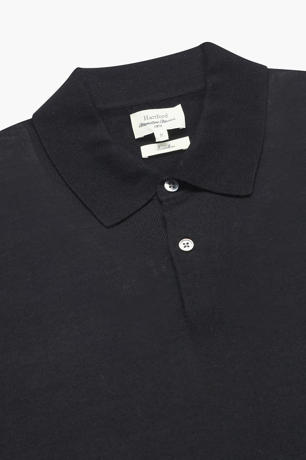 울100 MERINO POLO 블랙 니트 QE4FMHTKN101Q99