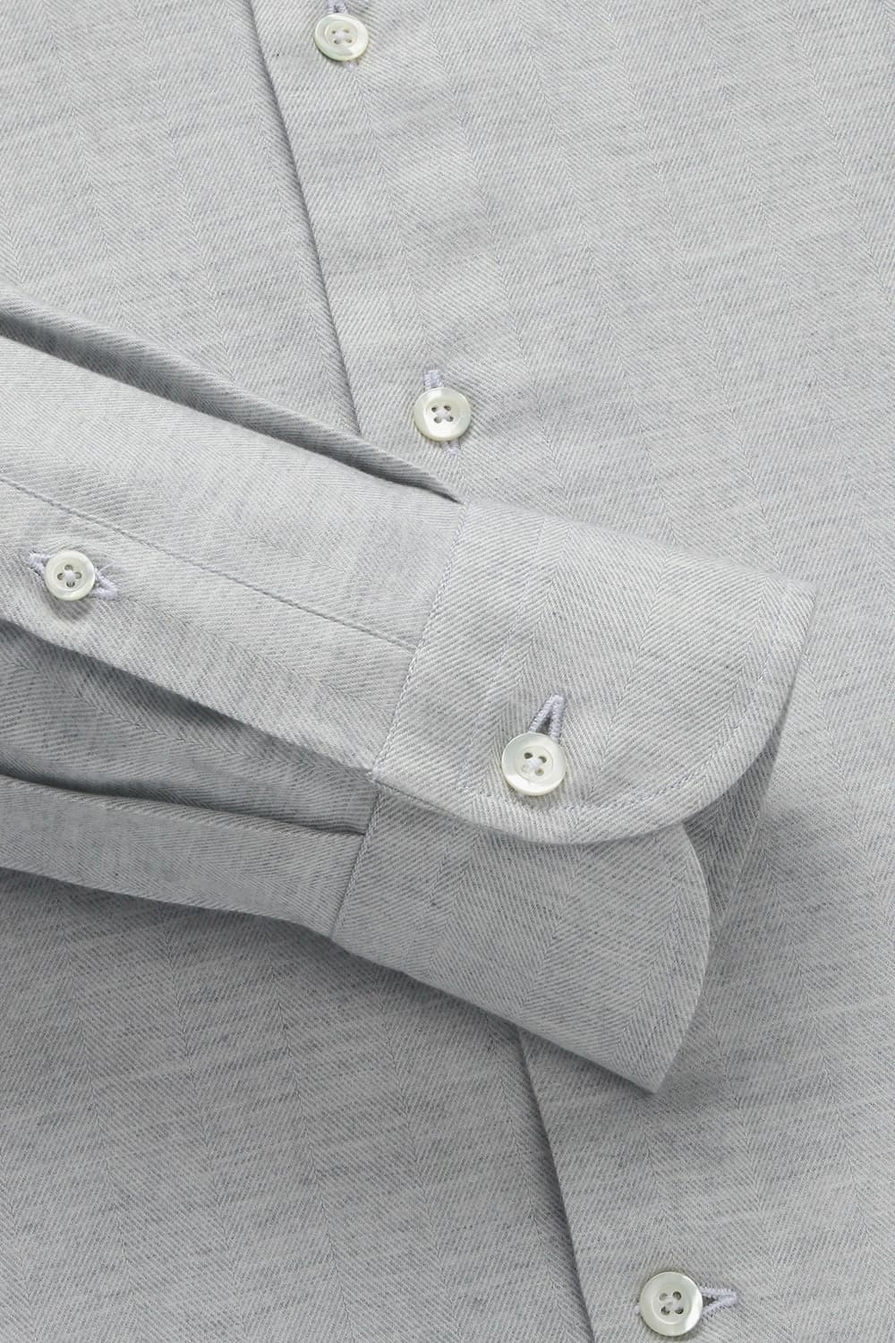 면 믹스 Solid Herringbon Flanelle그레이 셔츠 RE4FMBASH306R92