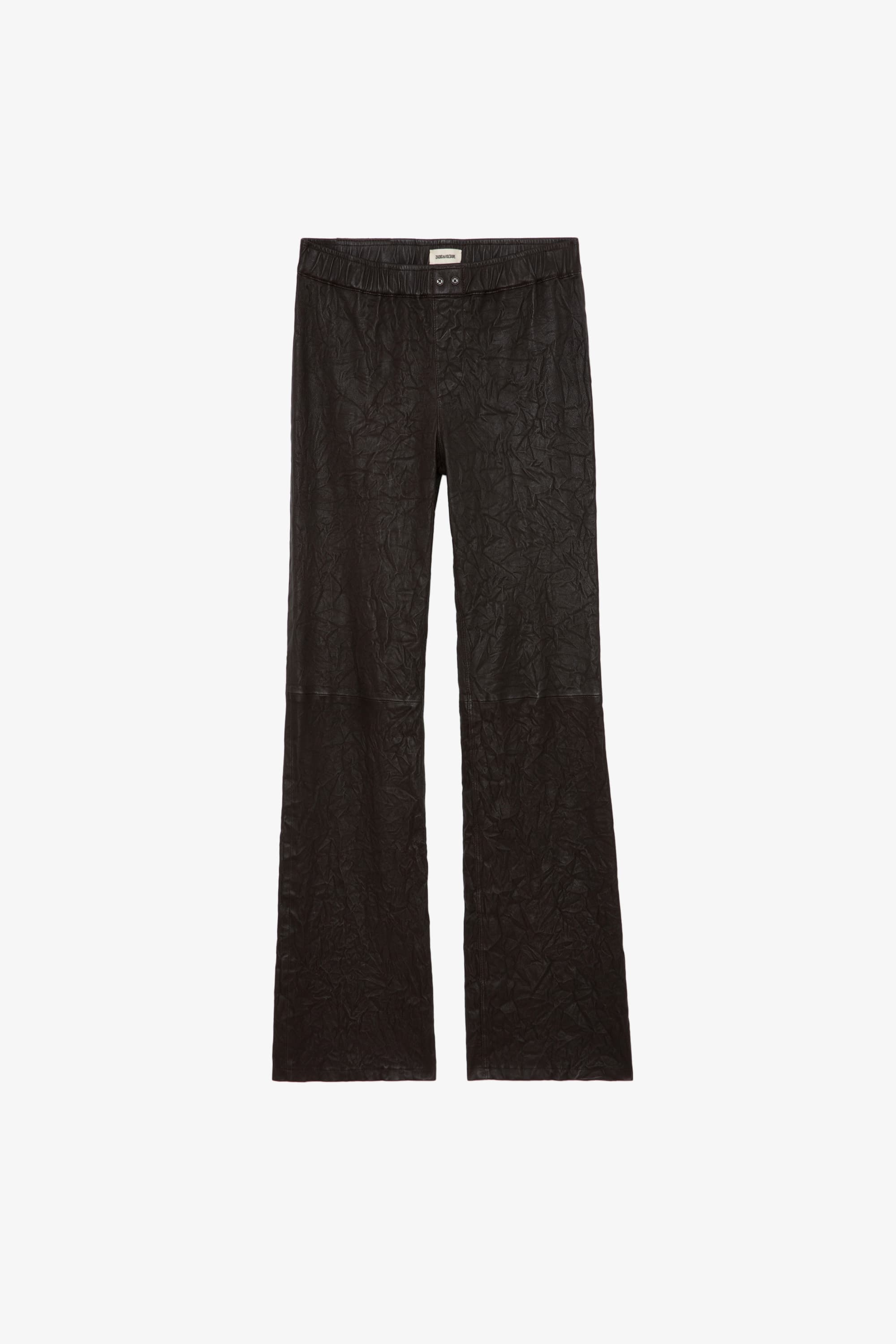 Pauline Crinkled Leather Pants