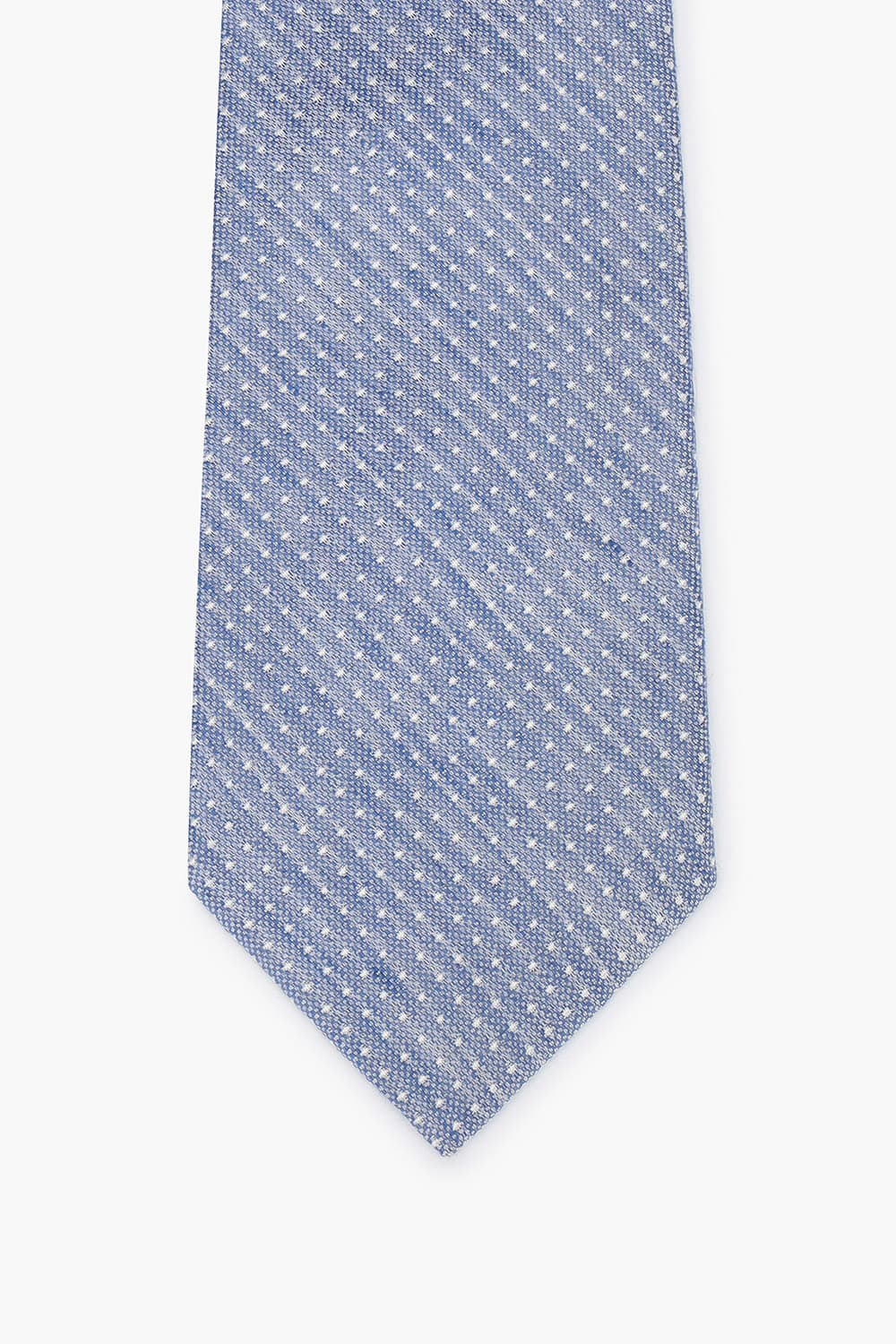 린넨 혼방 깅엄 체크 넥타이 02334P706501