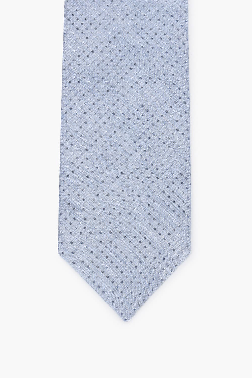 린넨 혼방 깅엄 체크 넥타이 02334P717301