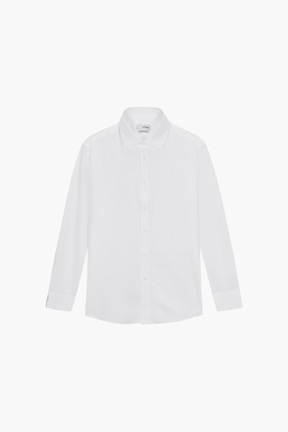 [LAST SIZE] 면 혼방 솔리드 871 컴포터블 셔츠 화이트