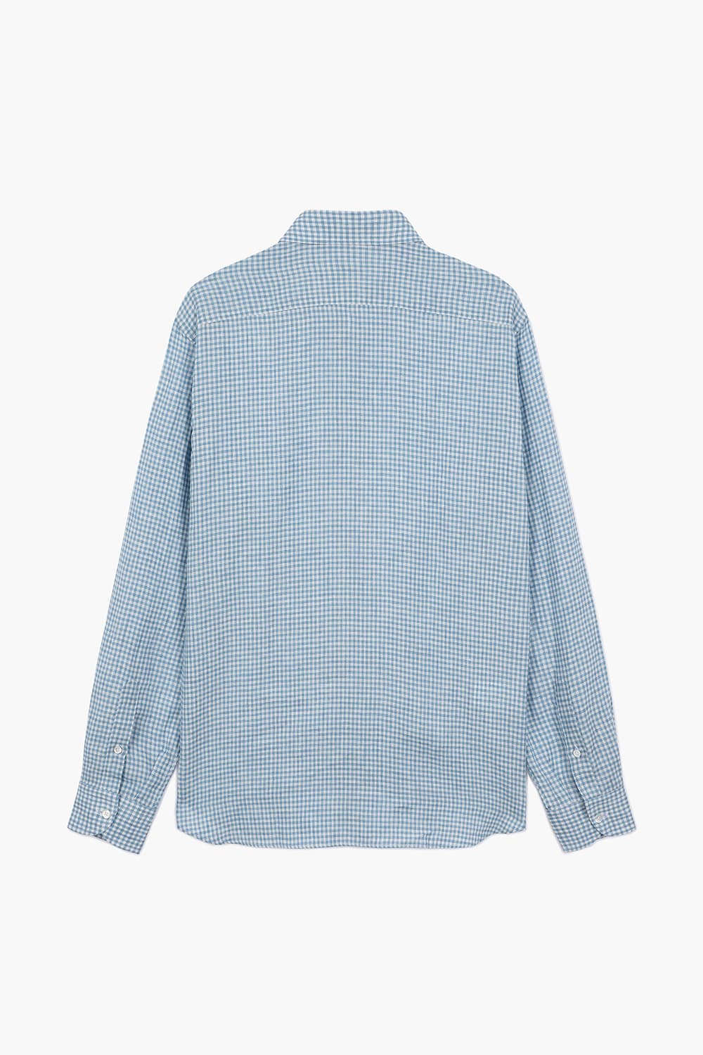 코튼 미디엄 체크 셔츠 블루 RE5SMBASH315R64