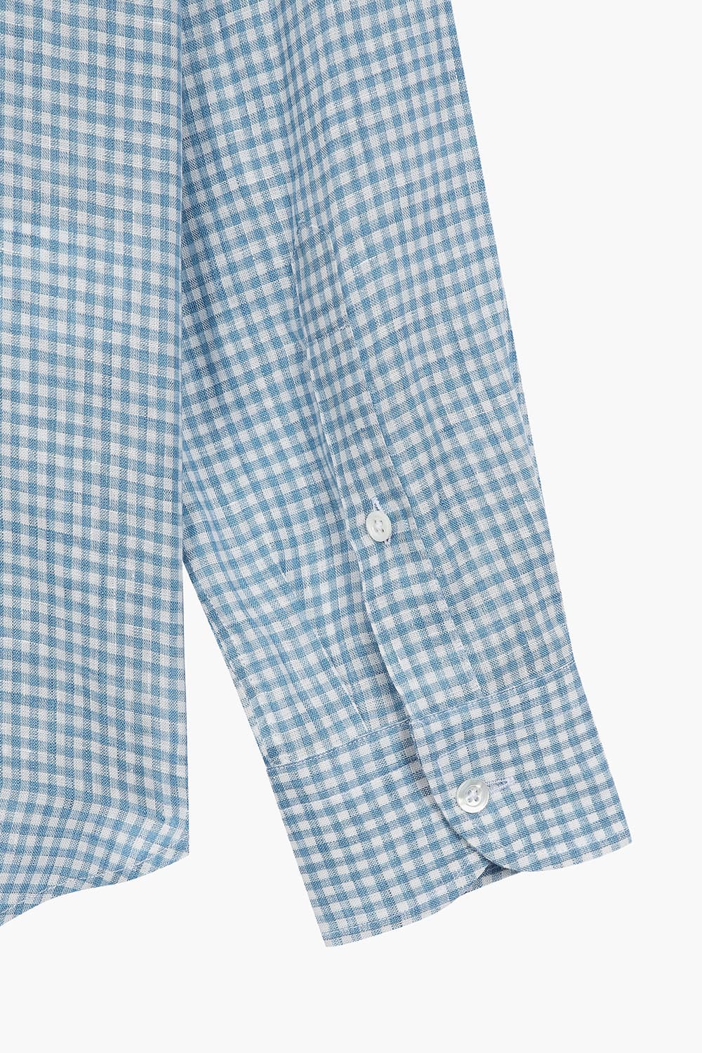 코튼 미디엄 체크 셔츠 블루 RE5SMBASH315R64