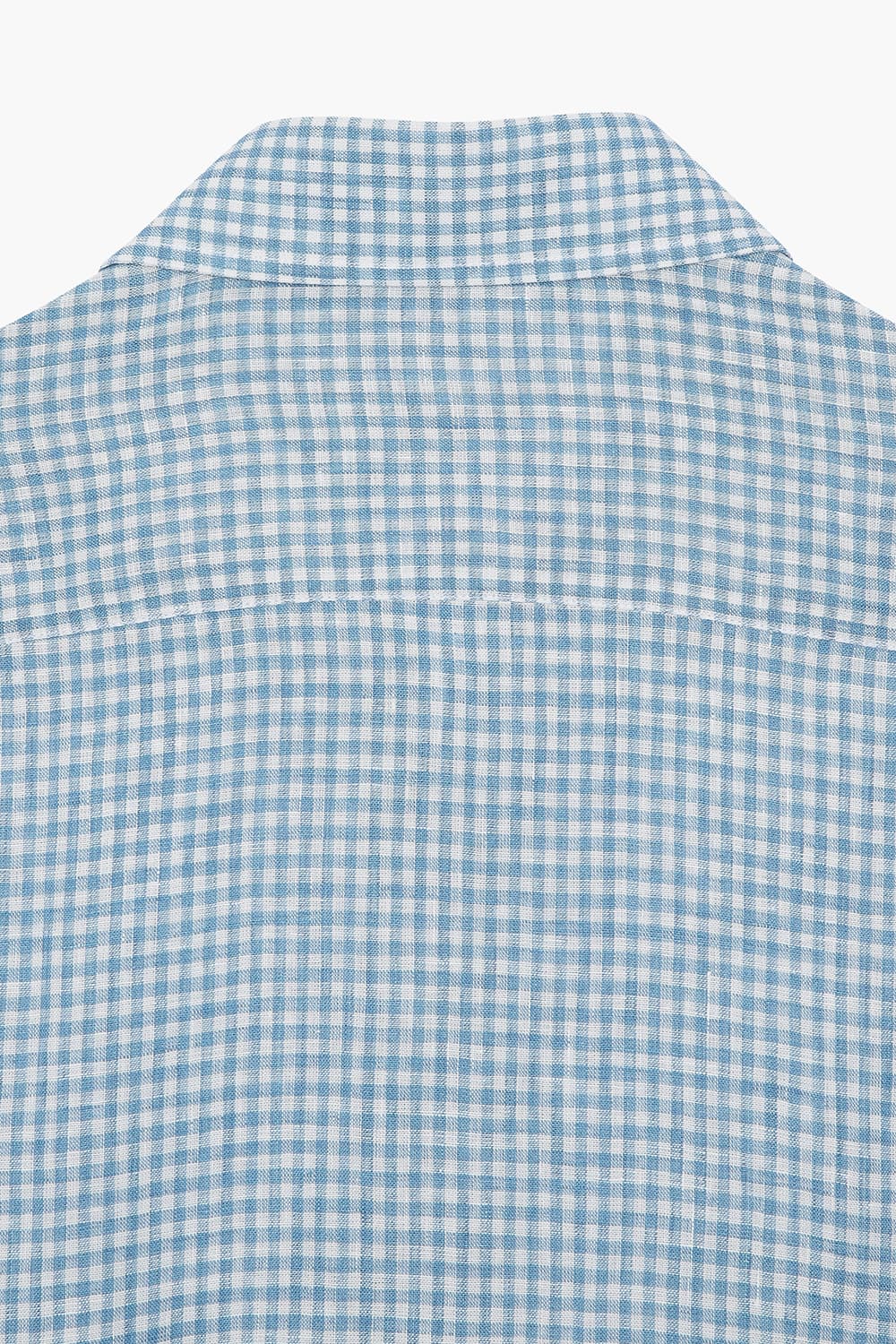 코튼 미디엄 체크 셔츠 블루 RE5SMBASH315R64