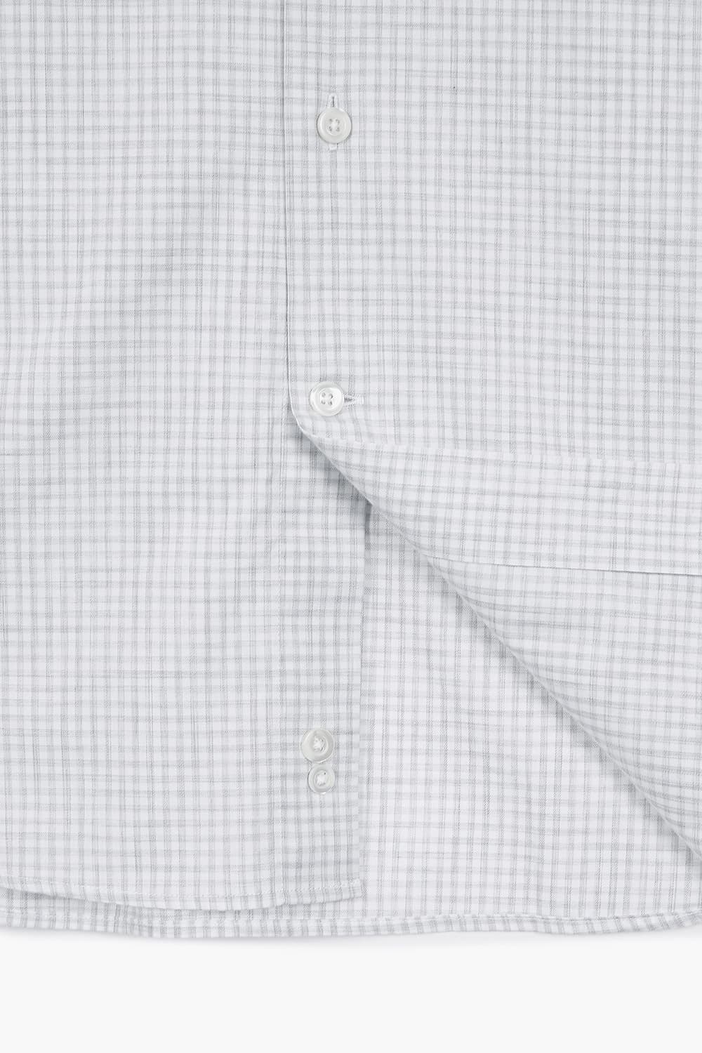 코튼 미니 체크 셔츠 그레이 RE5SMBASH307R91