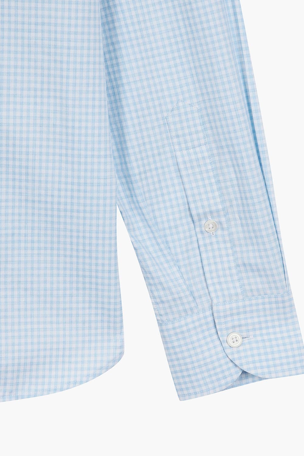 코튼 미디엄 체크 셔츠 스카이 블루 RE5SMBASH307R62
