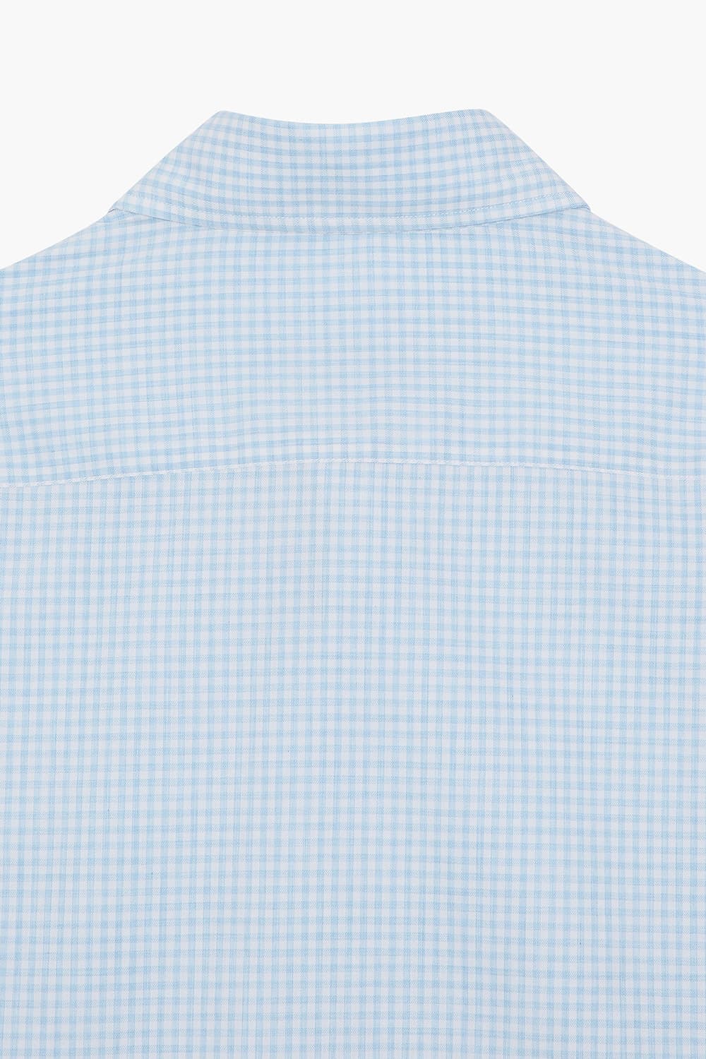 코튼 미디엄 체크 셔츠 스카이 블루 RE5SMBASH307R62