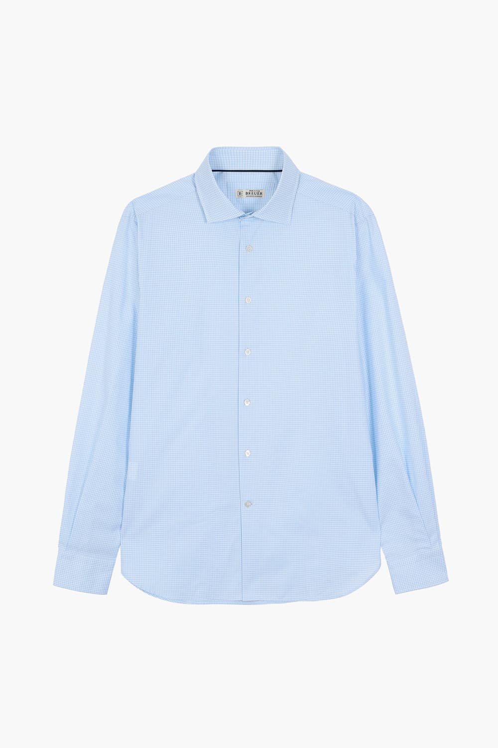 BEAULIEU 코튼 마이크로 깅엄 체크 셔츠 BE160P540503