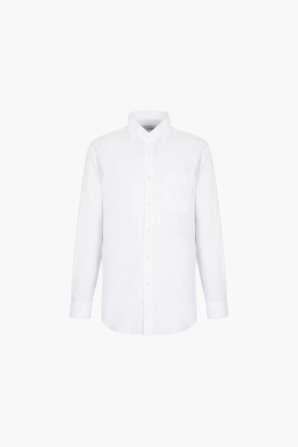 [120's] 면 혼방 솔리드 102 비즈니스 셔츠 화이트 SE5SM11LS102SWH