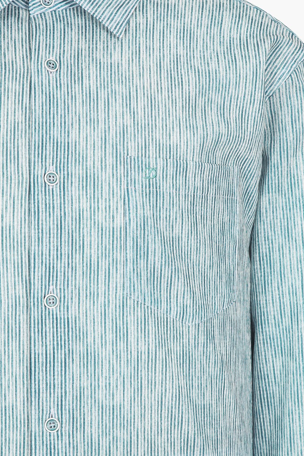 스트라이프 시어서커 117 비즈니스 셔츠 그린 SE5SM11LS117SGE