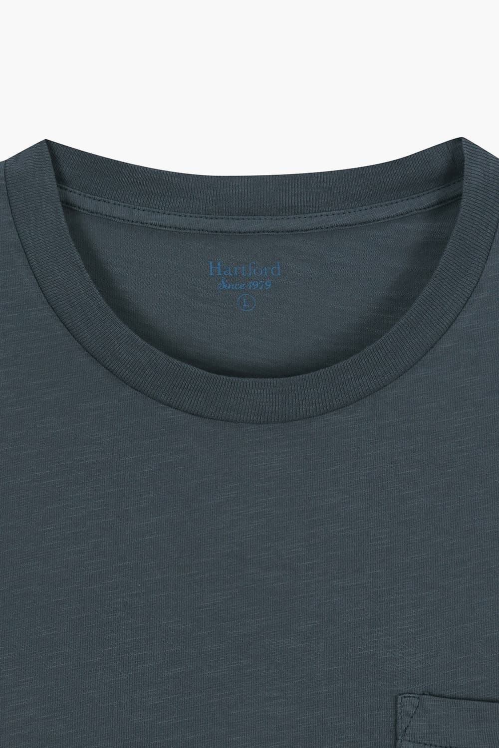 코튼 포켓 크루넥 반소매 티셔츠 BD7130304