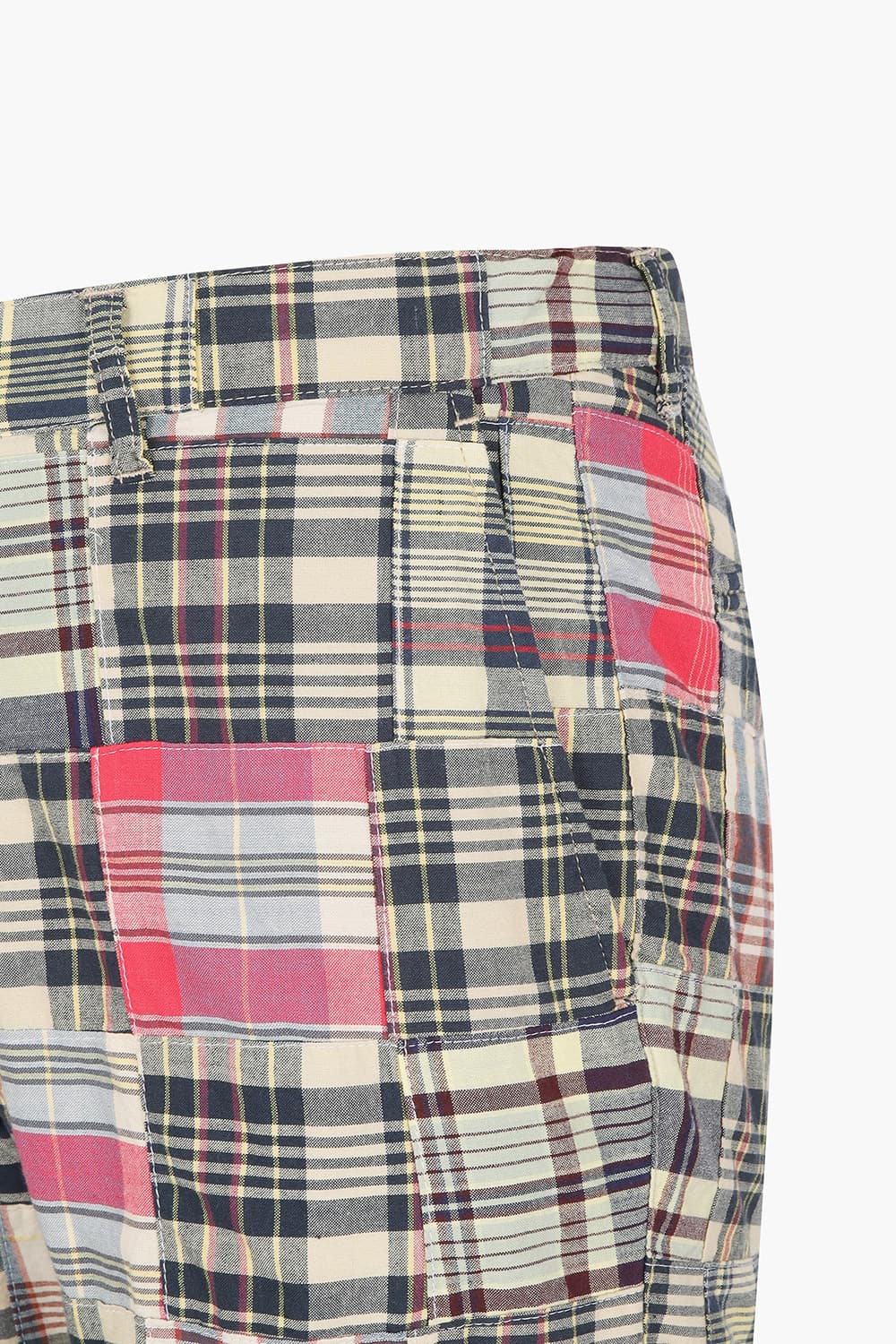 BYRON 코튼 타탄 체크 패치워크 쇼츠 BD5811401
