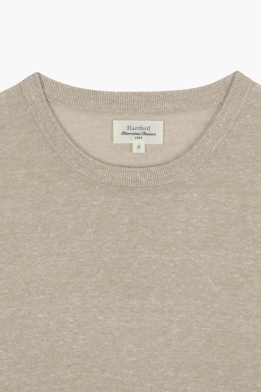 린넨 혼방 크루넥 긴소매 니트 BDP531106