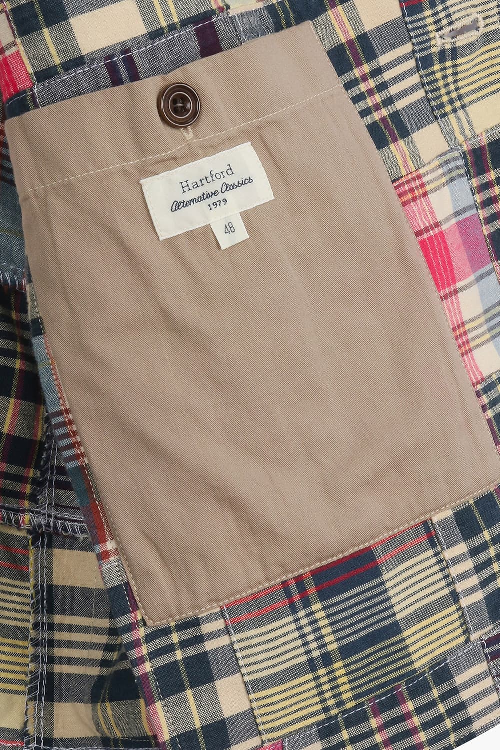 JON 코튼 타탄 체크 패치워크 테일러드 자켓 BD4811401