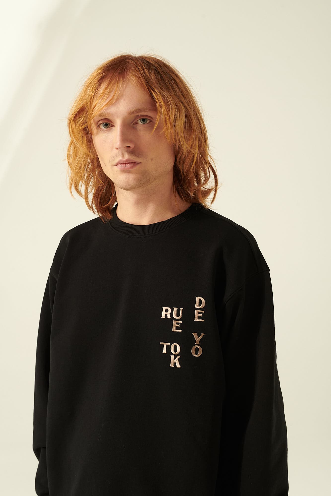 오가닉 면 100 TRU 스웨터 티셔츠 블랙 QE4FMRDTE101Q99