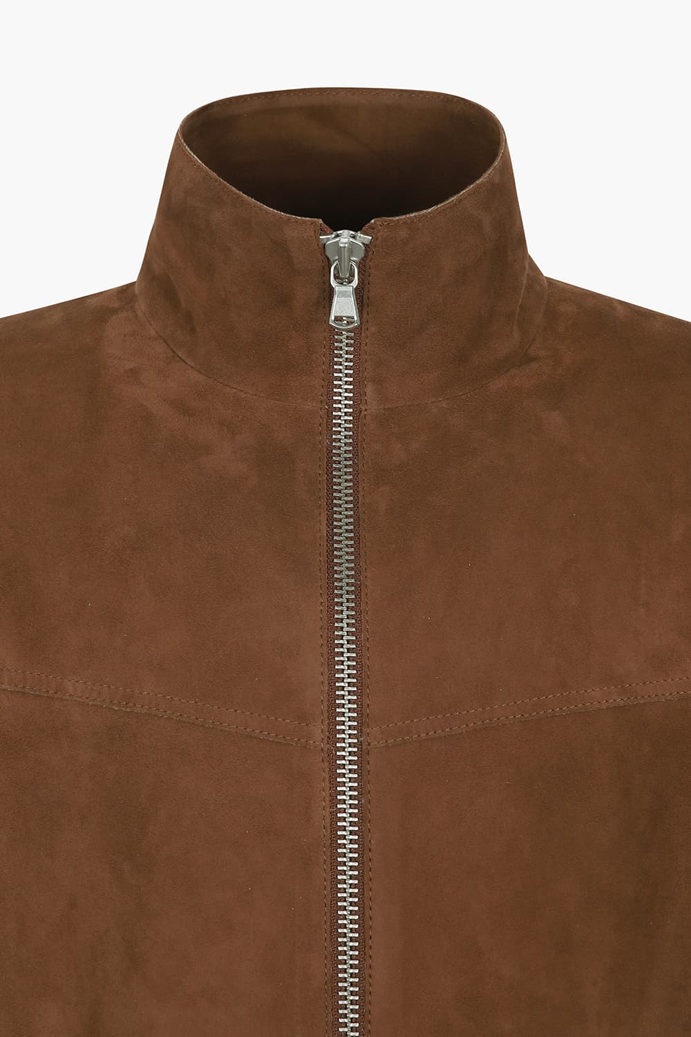 프리미엄 램스킨 하이넥 집업 브라운 RE5SMMALE803R84