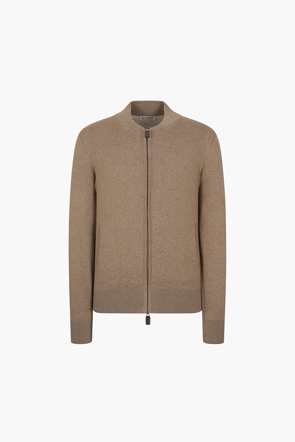 코튼 블루종 집업 긴팔 니트 브라운 RE5SMBAKN301R82